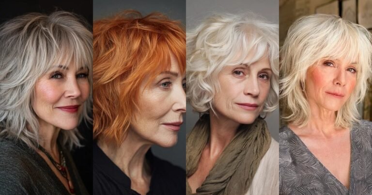 57 Modern Shaggy Haircuts for Women Over 60