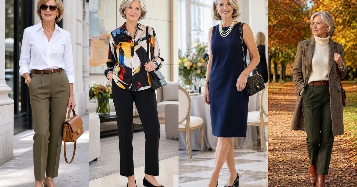 Classy outfits for women over 60 collage