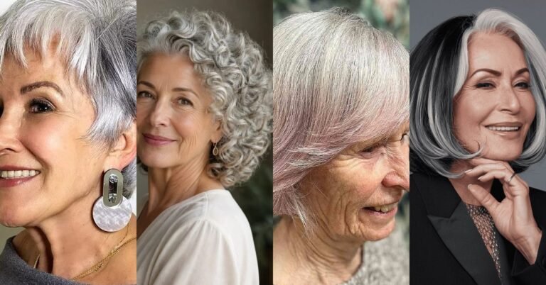 64 Flattering Hairstyles for Women Over 70 collage