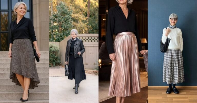 62 Classy Skirt Outfits for Women Over 60 That Always Look Elegant