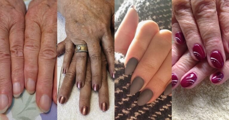 36 flattering nail designs for older women collage
