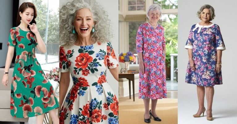 60 Flattering Floral Dresses for Women Over 60