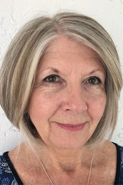 Straight Chin-Length Bob for women over 60
