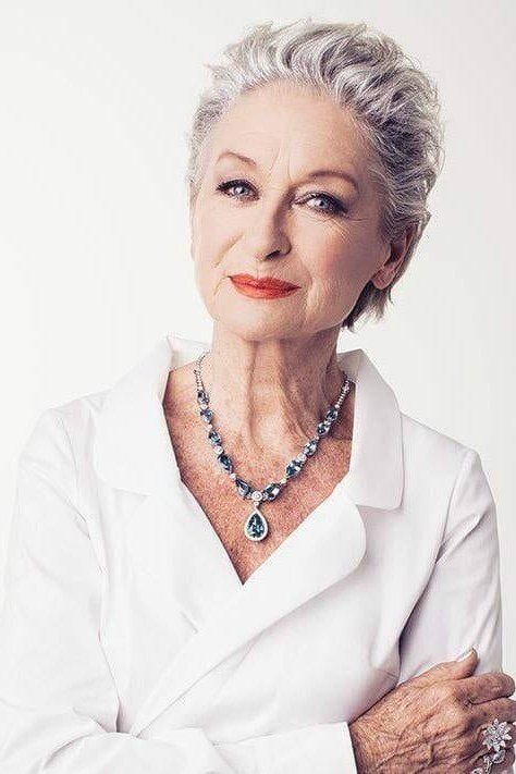 Classic White Pixie for women over 60