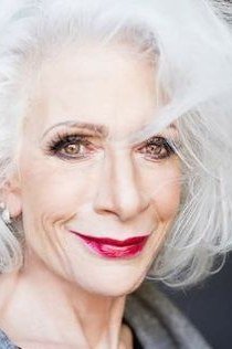 Fluffy White Curly Bob for women over 60