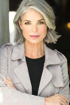 Grey Blonde Bob for women over 60