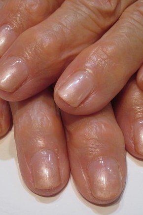 Nude Nails, Both Hands - gel nail design for women over 50