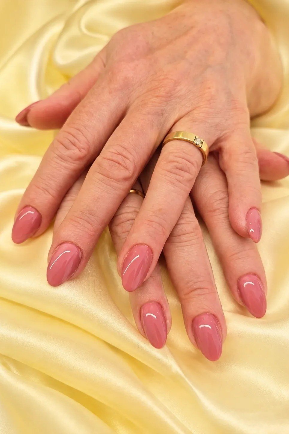 Coral Pink Nails - gel nail design for women over 50