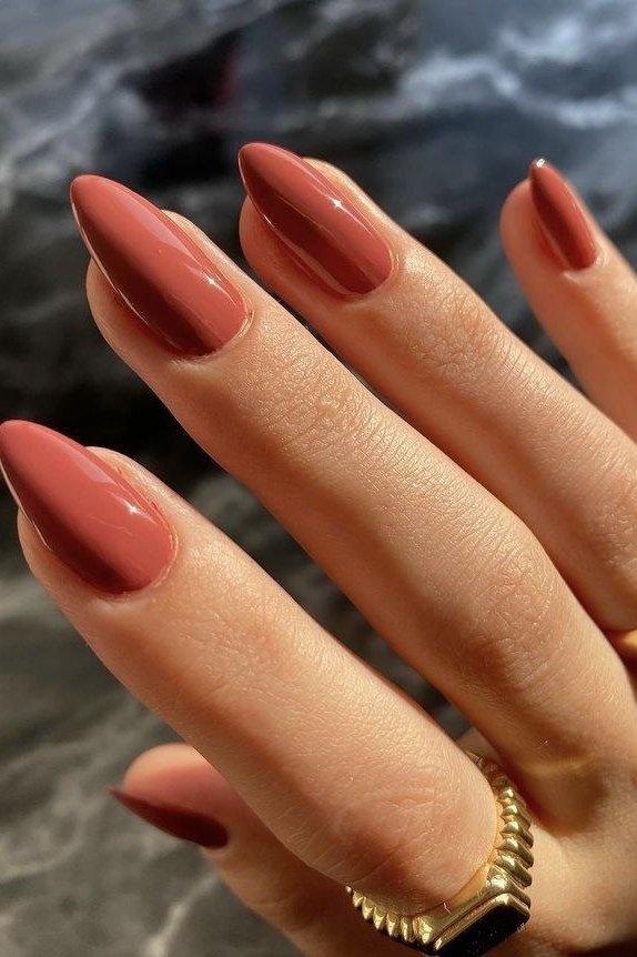 Terracotta Nails - gel nail design for women over 50