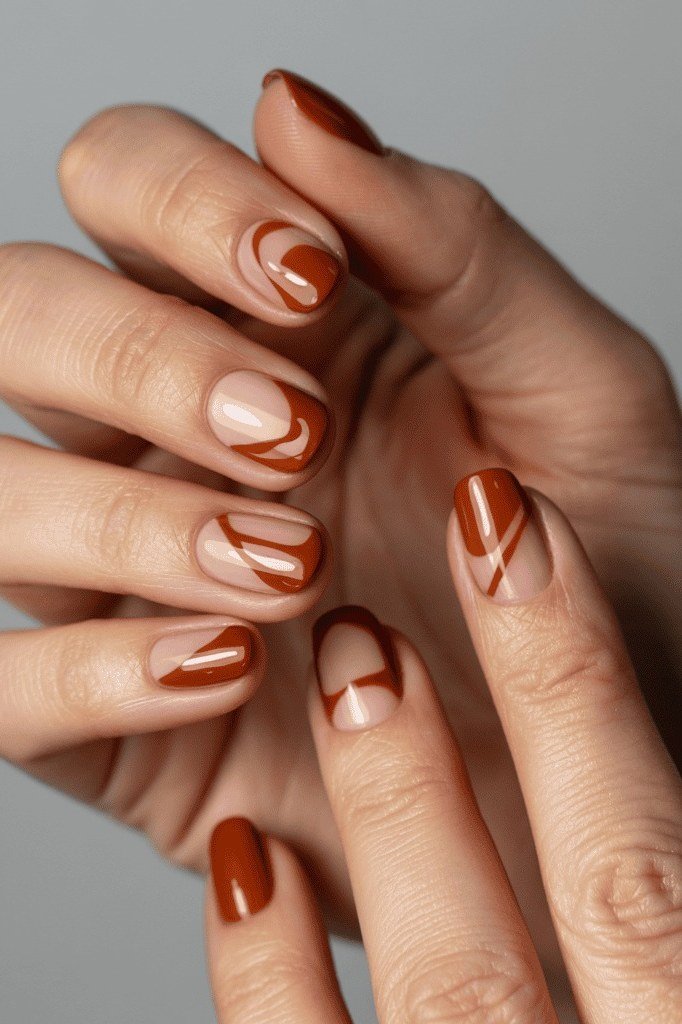 Tortoiseshell Nails - gel nail design for women over 50