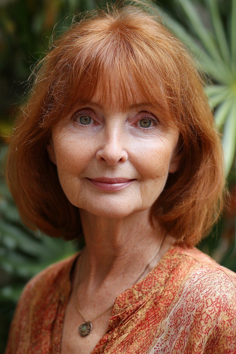 Copper Wavy Bob with Curtain Bangs - curtain bangs hairstyle for women over 40