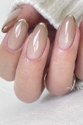 mauve and white french ombre nails - honey glazed nude nails for women over 50