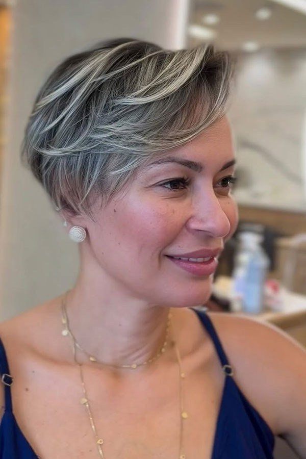 Silver Feathered Pixie-Bob for women over 50