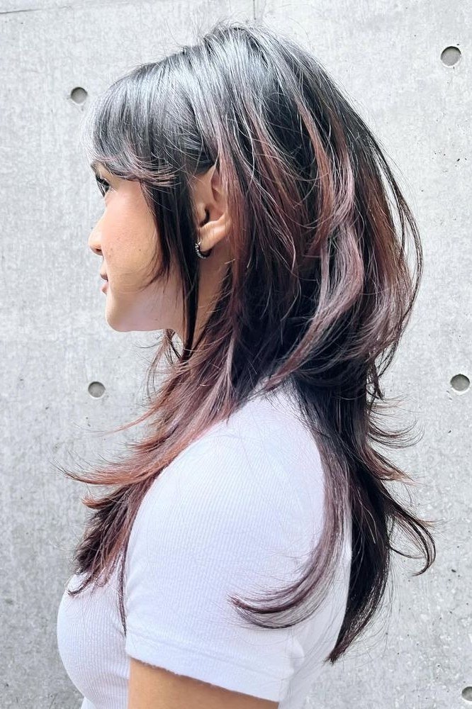 Silver-Gray Layered Bob, Back View - hush cut hairstyle for women over 50, idea 59