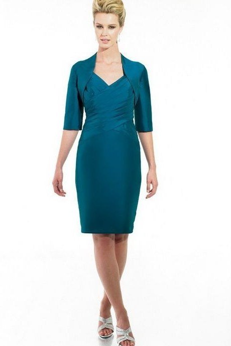 Teal sheath dress