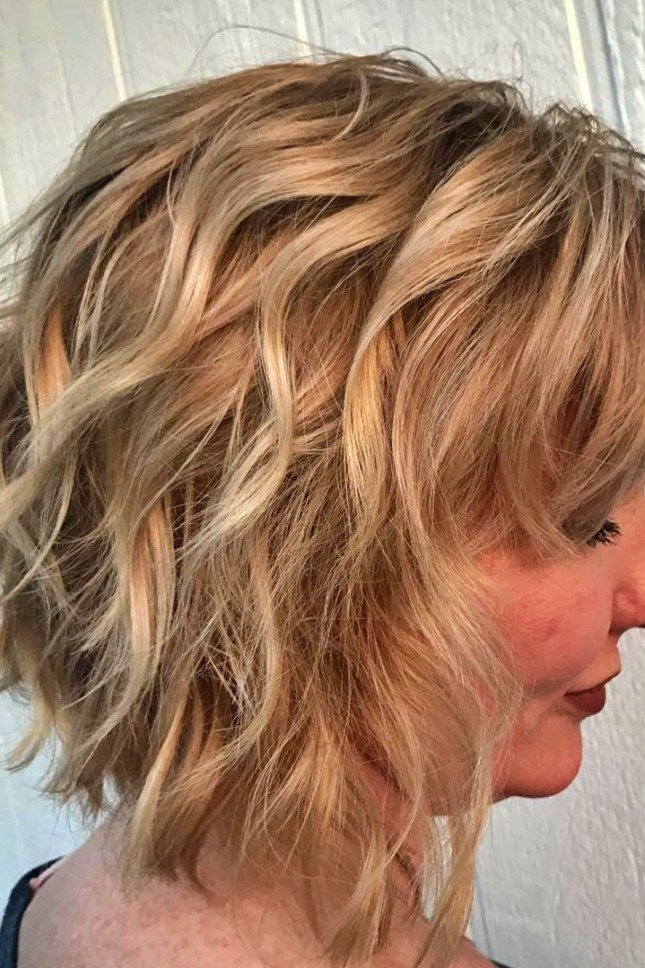 Blonde Shaggy Layers for women over 50