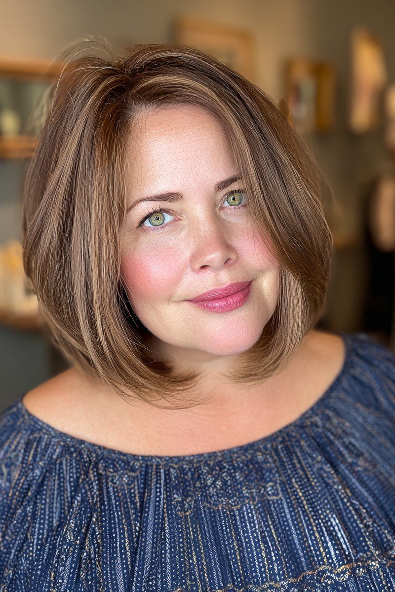 Auburn Side-Profile Bob for women over 50