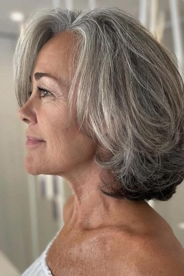 Silver Layered Cut With Movement for women over 50