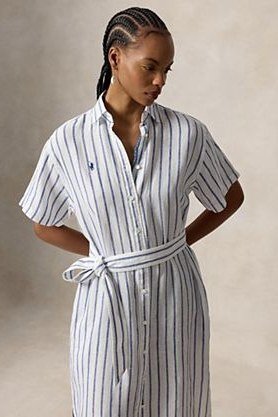 Striped shirt dress