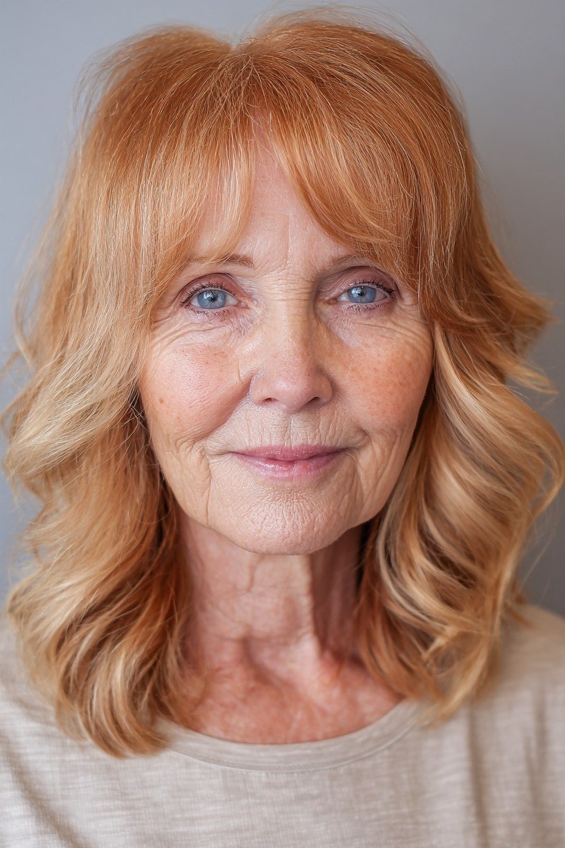 Copper Waves With Middle Part for women over 50