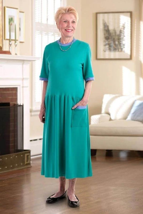 Teal pleated midi dress