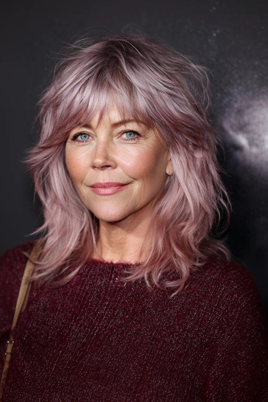Fresh Blonde Cut With Bangs for women over 50