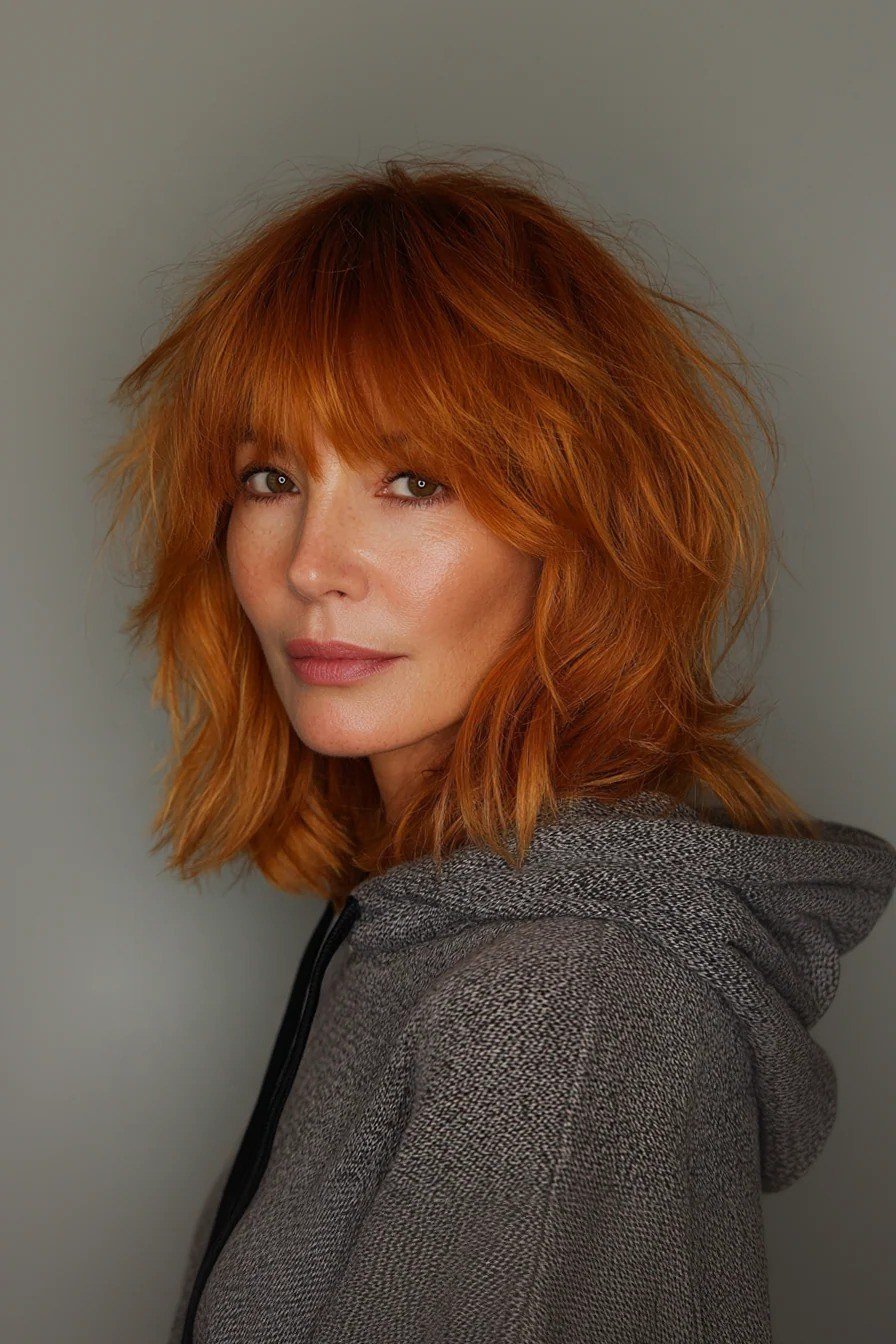 Effortless Silver Shoulder Waves for women over 50