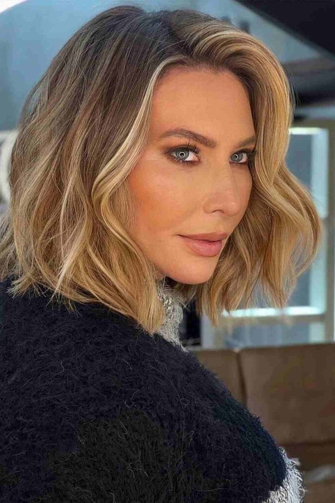 Layered blonde cut - hairstyle for women over 40