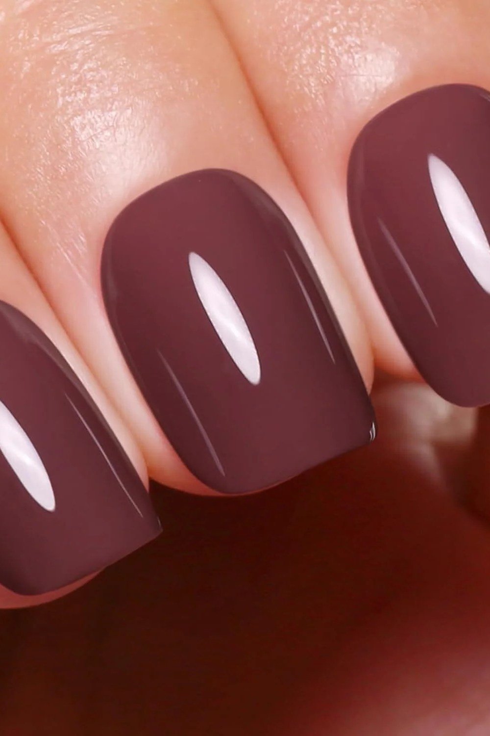 Sheer plum jelly squoval nails