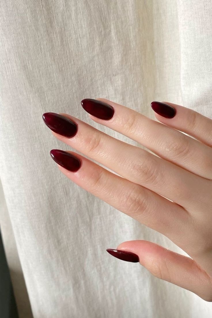 Cranberry almond nails