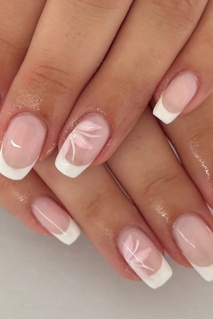 Black Micro French minimalist nail art idea for women over 50