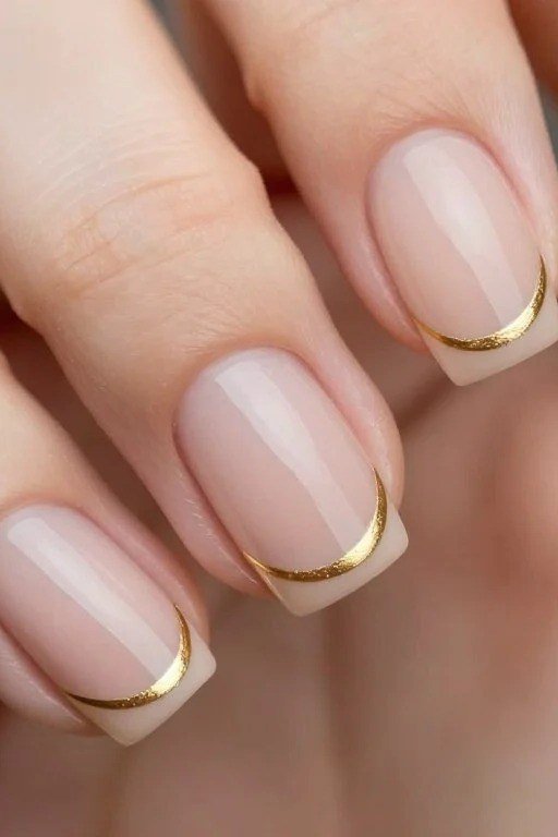 Pastel Pink French Tips minimalist nail art idea for women over 50