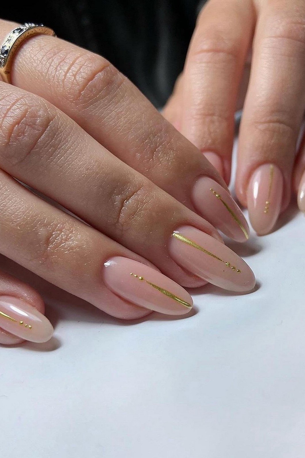 V-Shaped French Tips minimalist nail art idea for women over 50