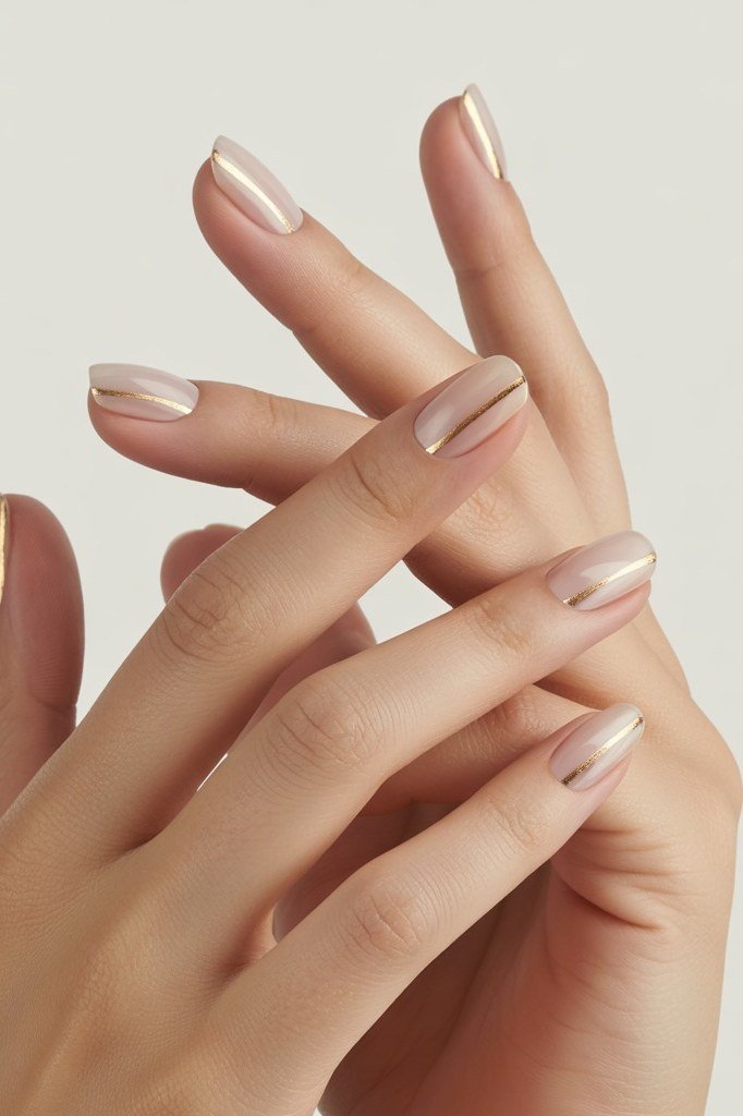 Barely-There French on Short Nails minimalist nail art idea for women over 50