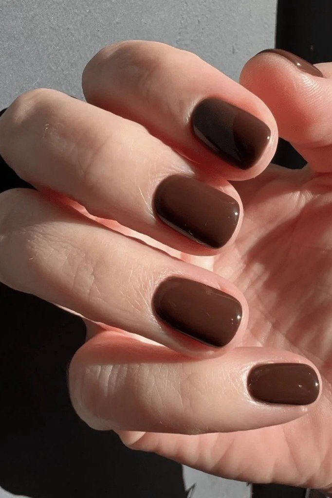 Taupe almond nails for women over 50 - classy winter nail idea 56