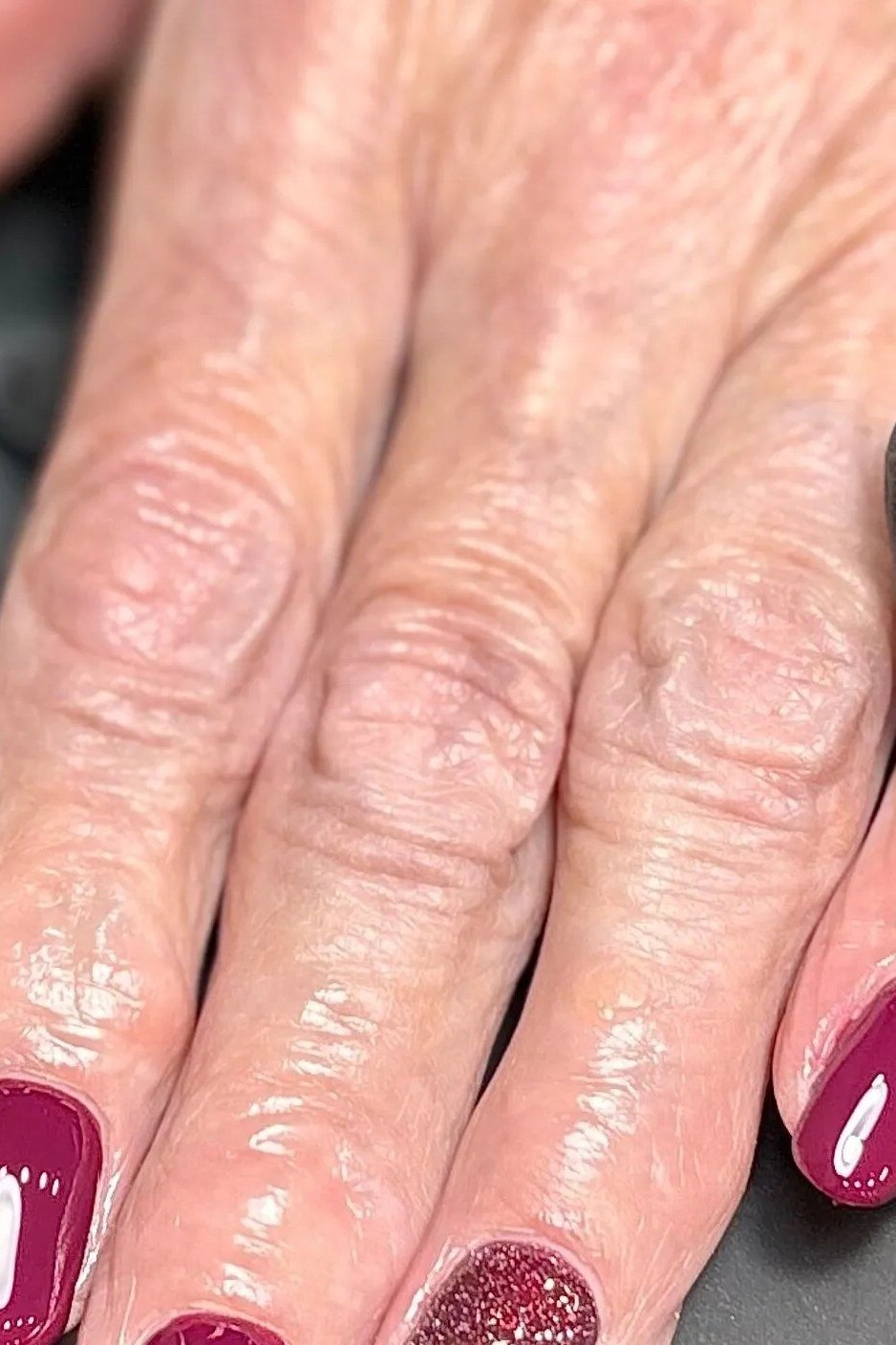 Glossy Magenta - nail color for women over 60