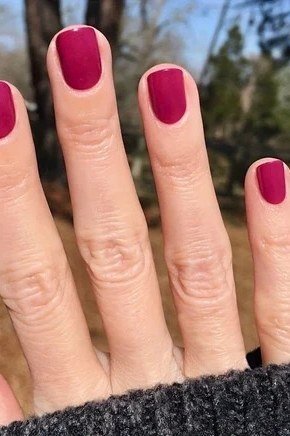 Bright Berry Red - nail color for women over 60