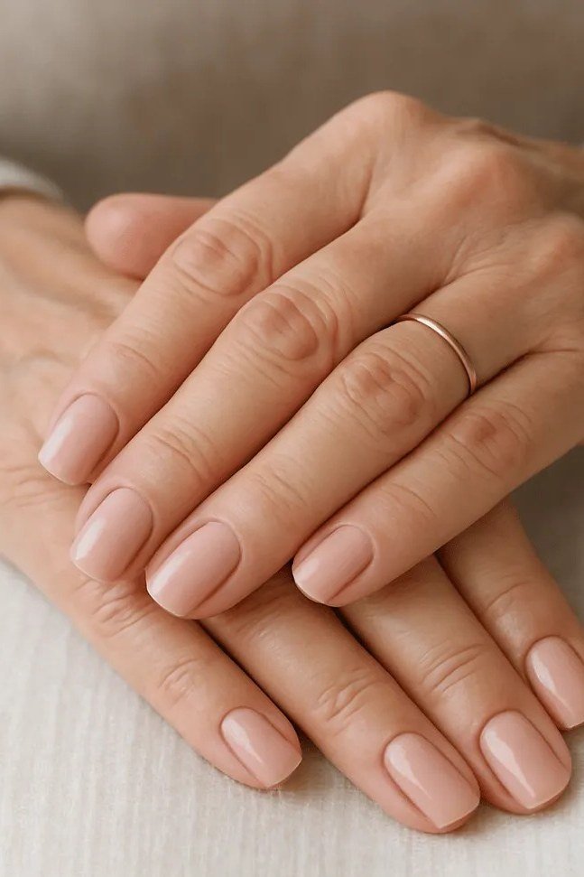 Soft Nude Ovals - nail color for women over 60