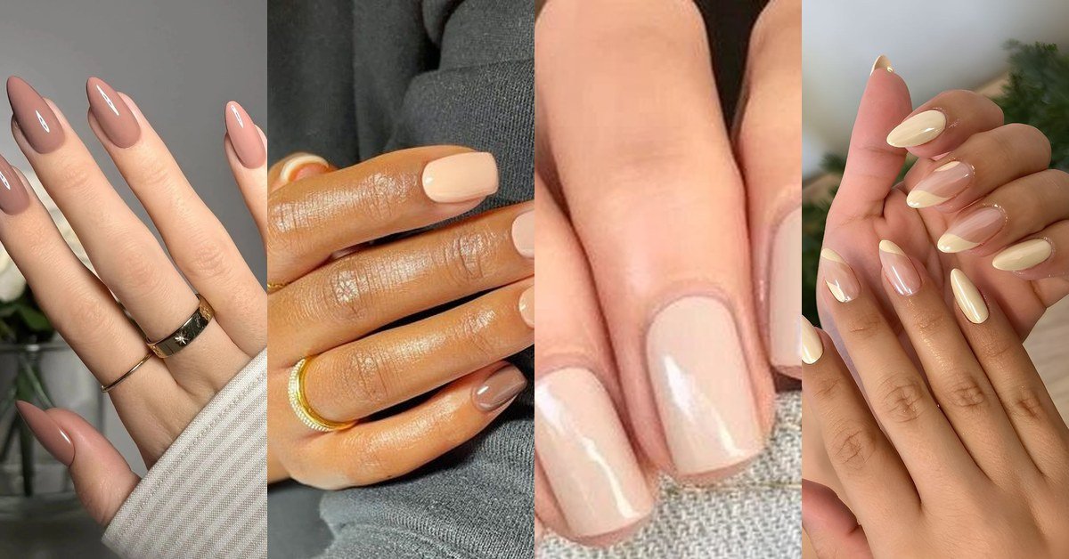 61 Caramel Nude Nails for Women Over 50 featured collage