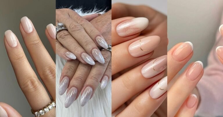 70 Milky Nude Nails for Women Over 50