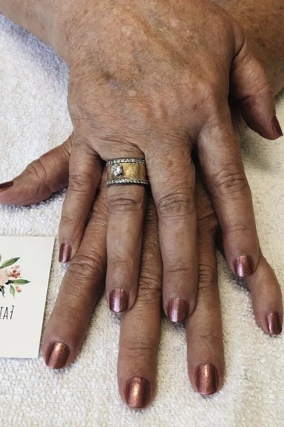 Copper Bronze Metallic for older women