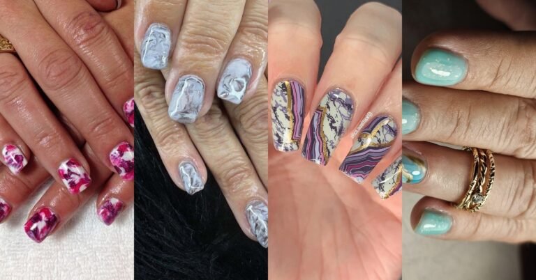 70 elegant marble nail designs for women over 60 collage