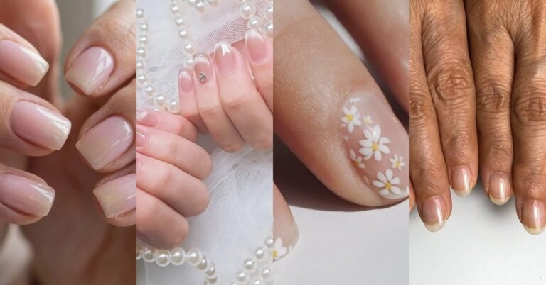 69 simple clear nail ideas for women over 60 collage