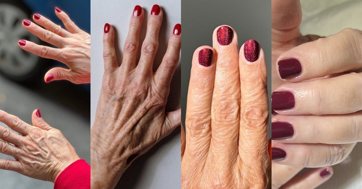 56 Red Manicure Ideas for Women Over 60: red manicure collage featured image