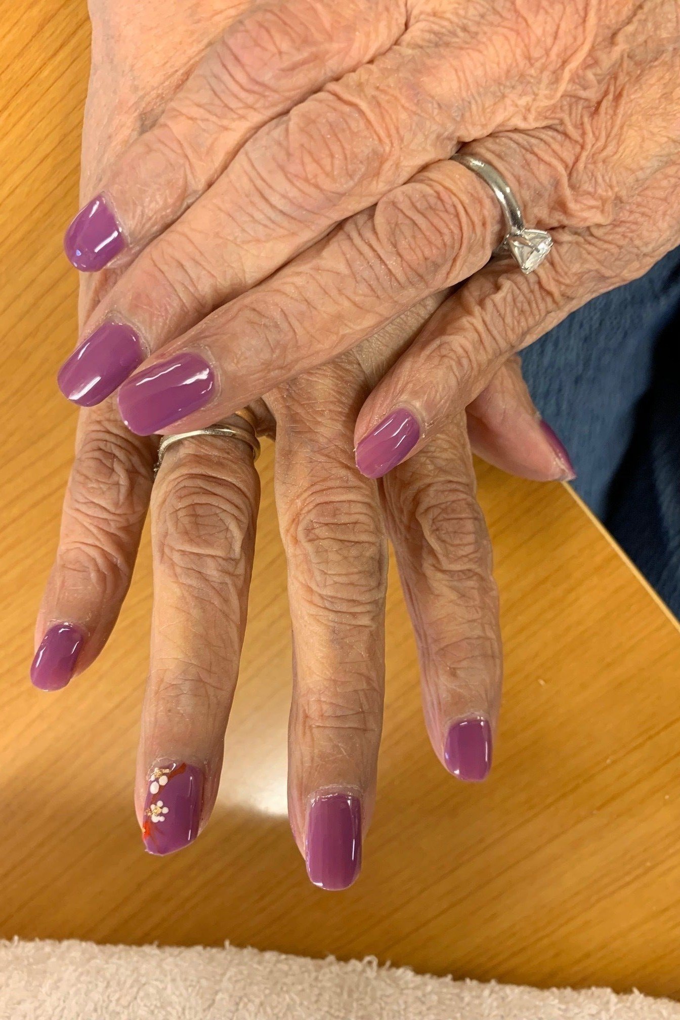 Purple Orchid Oval Nails - manicure idea for women over 40