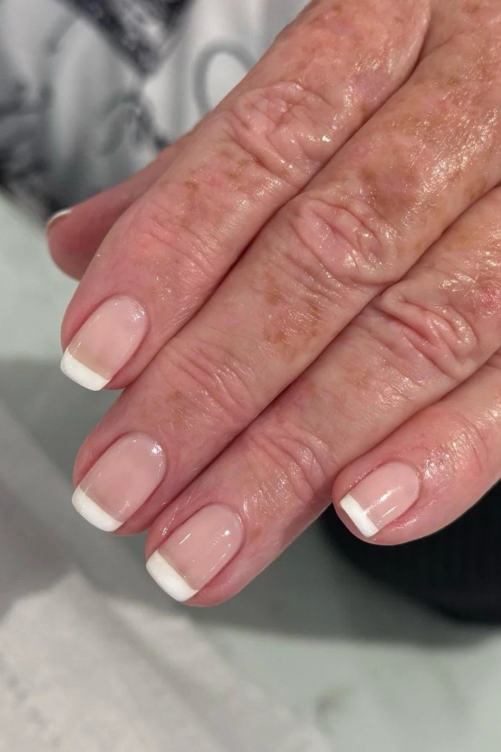 Classic White French Tip Nails - manicure idea for women over 40