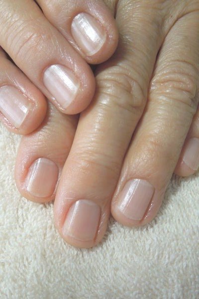 Natural Nude on a Soft Towel for women over 60 - simple nail tip 8