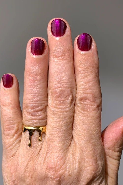 Orchid Magenta Purple Short - nail color idea for women over 60