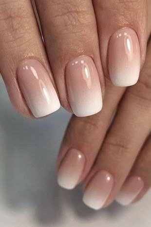 Everyday Nude Short Oval Ombre - nude ombre nails for women over 50