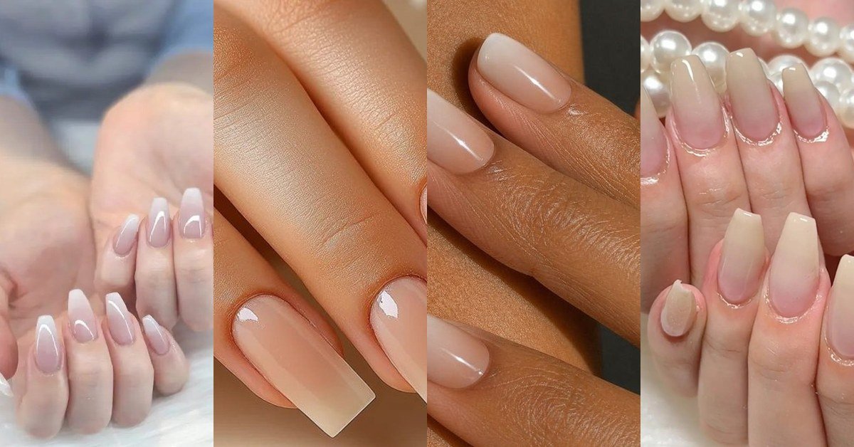 nude ombre nails for women over 50